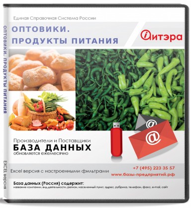 База данных Оптовики. Продукты питания , Россия