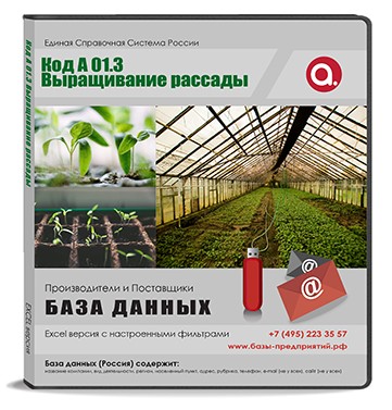 Код A 01.3 Выращивание рассады