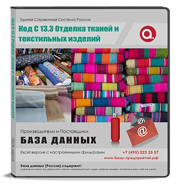 Код C 13.3 Отделка тканей и текстильных изделий Код C 13.3 Отделка тканей и текстильных изделий