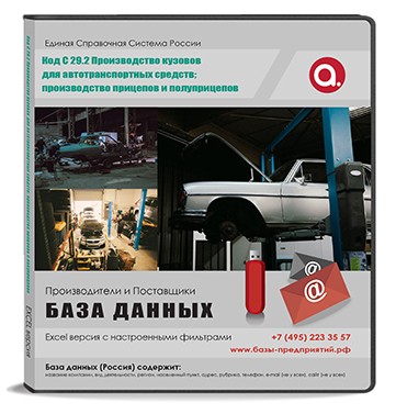 Код C 29.2 Производство кузовов для автотранспортных средств; производство прицепов и полуприцепов Код C 29.2 Производство кузовов для автотранспортных средств; производство прицепов и полуприцепов
