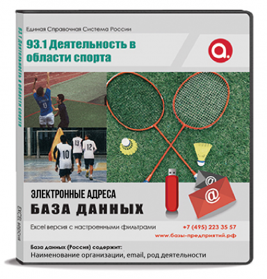 Электронные адреса ОКВЭД R 93.1 Деятельность в области спорта Электронные адреса ОКВЭД R 93.1 Деятельность в области спорта