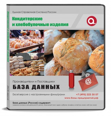 Электронные адреса. Кондитерские и хлебобулочные изделия 